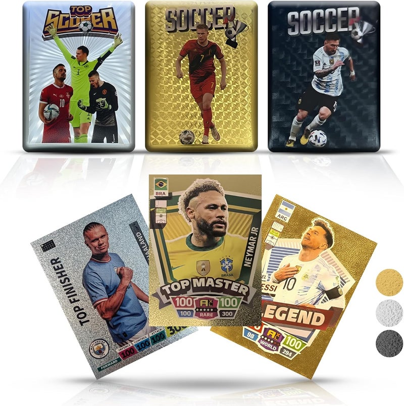 SUPERUS Soccer Trading Cards 2025-26 | 3 Packs - 33 Collectible Cards for Fans & Players Black, Gold & Silver Soccer Mystery Cards Packs Different Cards in Each Set - Try & Collect Them All - Image 1